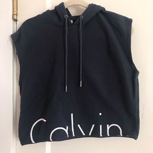 Calvin Klein cropped sleeveless sweatshirt